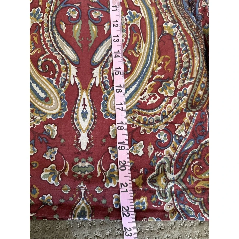 Ralph Lauren Nantucket Red Paisley Standard Pillowcase/ Sham Set Of 2 Cottage